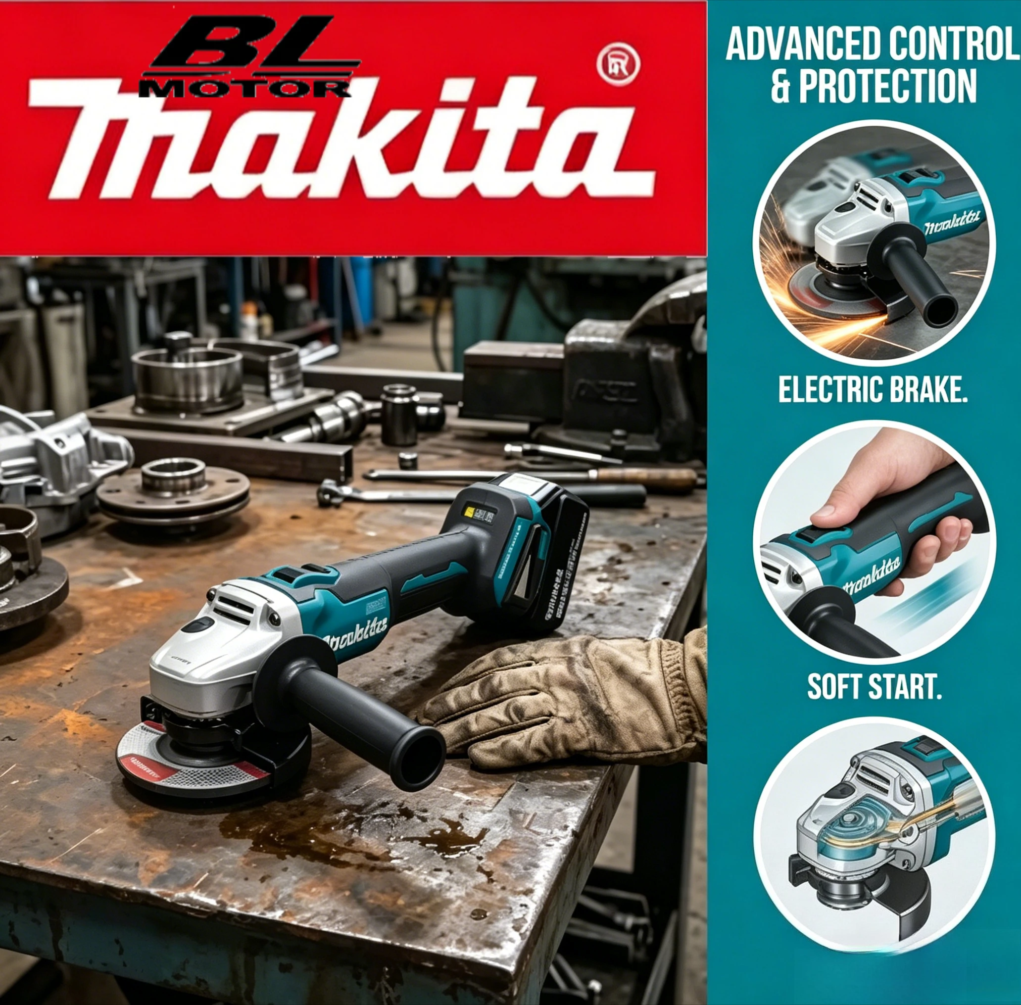 Original Brand New Makita 18V Battery Match DGA506 125mm Cordless Brushless Grinder Durable Rechargeable Power Supply
Original Brand New Makita 18V Battery Match DGA506 125mm Cordless Brushless Grinder Durable Rechargeable Power Supply