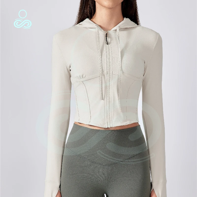 Outdoor Sports and Fitness Clothing Women's Short Style Slim Fit Yoga Suit Jacket Hooded Drawstring Jacket Winter Warm Top
Outdoor Sports and Fitness Clothing Women's Short Style Slim Fit Yoga Suit Jacket Hooded Drawstring Jacket Winter Warm Top