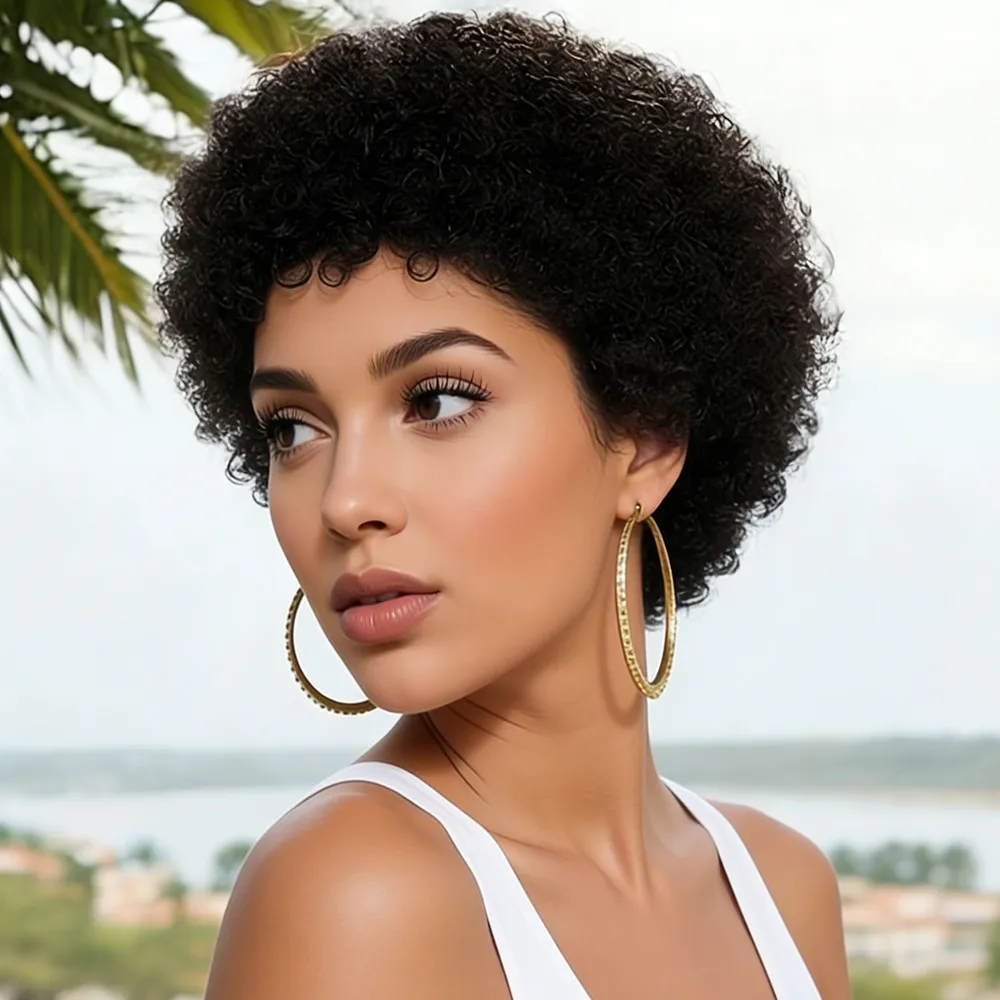 6-дюймовый черный парик из натуральных волос с короткой афро-прической для женщин, машинной работы, парик из натуральных волос Remy, плотность 150%
6-дюймовый черный парик из натуральных волос с короткой афро-прической для женщин, машинной работы, парик из натуральных волос Remy, плотность 150%