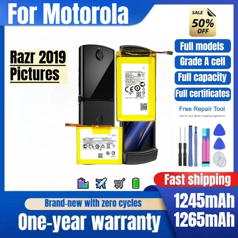 KV30/KV40 for Motorola Razr 2019 Pictures Phone Battery High Quality High Capacity Replacement Bateria Grade A Cell with Tools
KV30/KV40 for Motorola Razr 2019 Pictures Phone Battery High Quality High Capacity Replacement Bateria Grade A Cell with Tools