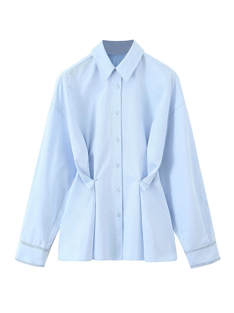 Fashion Solid Button Waist-Closed Shirts Women Lapel Full Sleeve Single Breasted Top 2025 Spring Summer Lady High Street Shirt
Fashion Solid Button Waist-Closed Shirts Women Lapel Full Sleeve Single Breasted Top 2025 Spring Summer Lady High Street Shirt