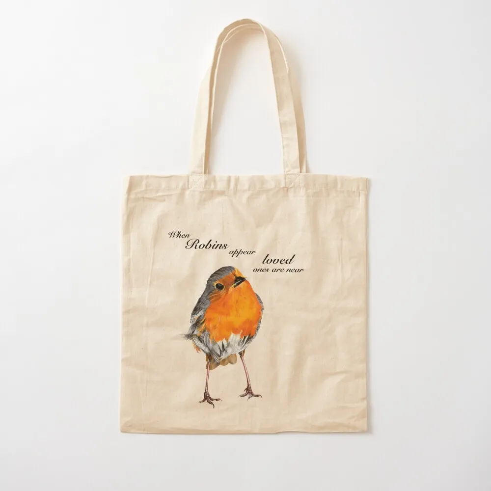 Robin - Robin Redbreast - Red Robin -Robins appear when loved ones are near Tote Bag university shopper bag canvas shopping bag
Robin - Robin Redbreast - Red Robin -Robins appear when loved ones are near Tote Bag university shopper bag canvas shopping bag
