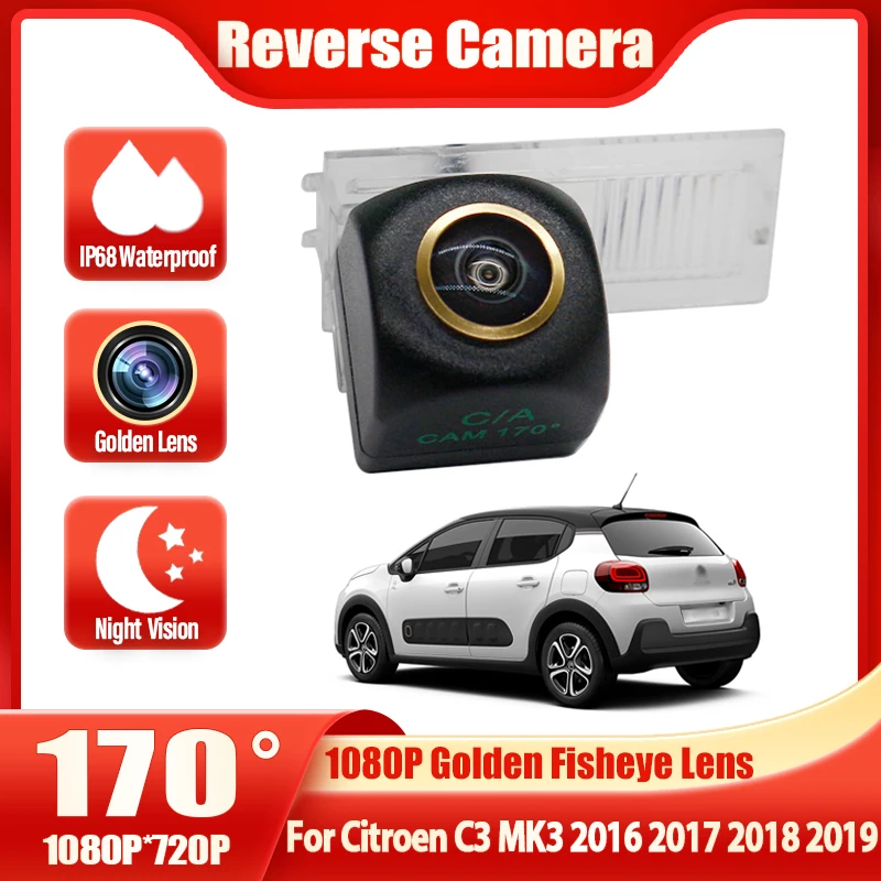 Rear View Camera For Citroen C3 MK3 2016 2017 2018 2019 CCD Night Vision Backup Camera license plate camera Reverse Golden
Rear View Camera For Citroen C3 MK3 2016 2017 2018 2019 CCD Night Vision Backup Camera license plate camera Reverse Golden