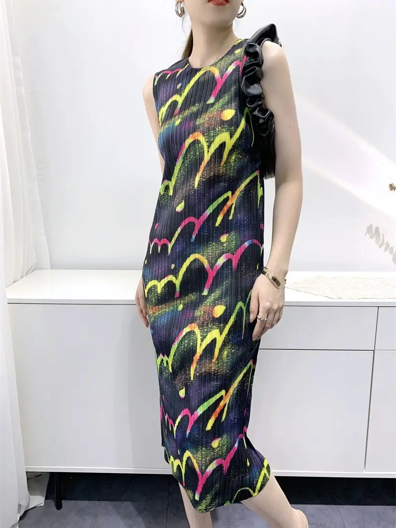 miyake pleated Printed slim botoming dress 2022 summer women's vest skirtsleeveless mid-length folda casual basic elegant skirt
miyake pleated Printed slim botoming dress 2022 summer women's vest skirtsleeveless mid-length folda casual basic elegant skirt