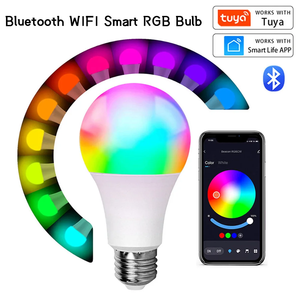 E27 Smart Lights Tuya Wifi Bluetooth RGB Bubble Lamp Color APP Control Light Bulb Atmosphere Home Appliance Room Decoration
E27 Smart Lights Tuya Wifi Bluetooth RGB Bubble Lamp Color APP Control Light Bulb Atmosphere Home Appliance Room Decoration