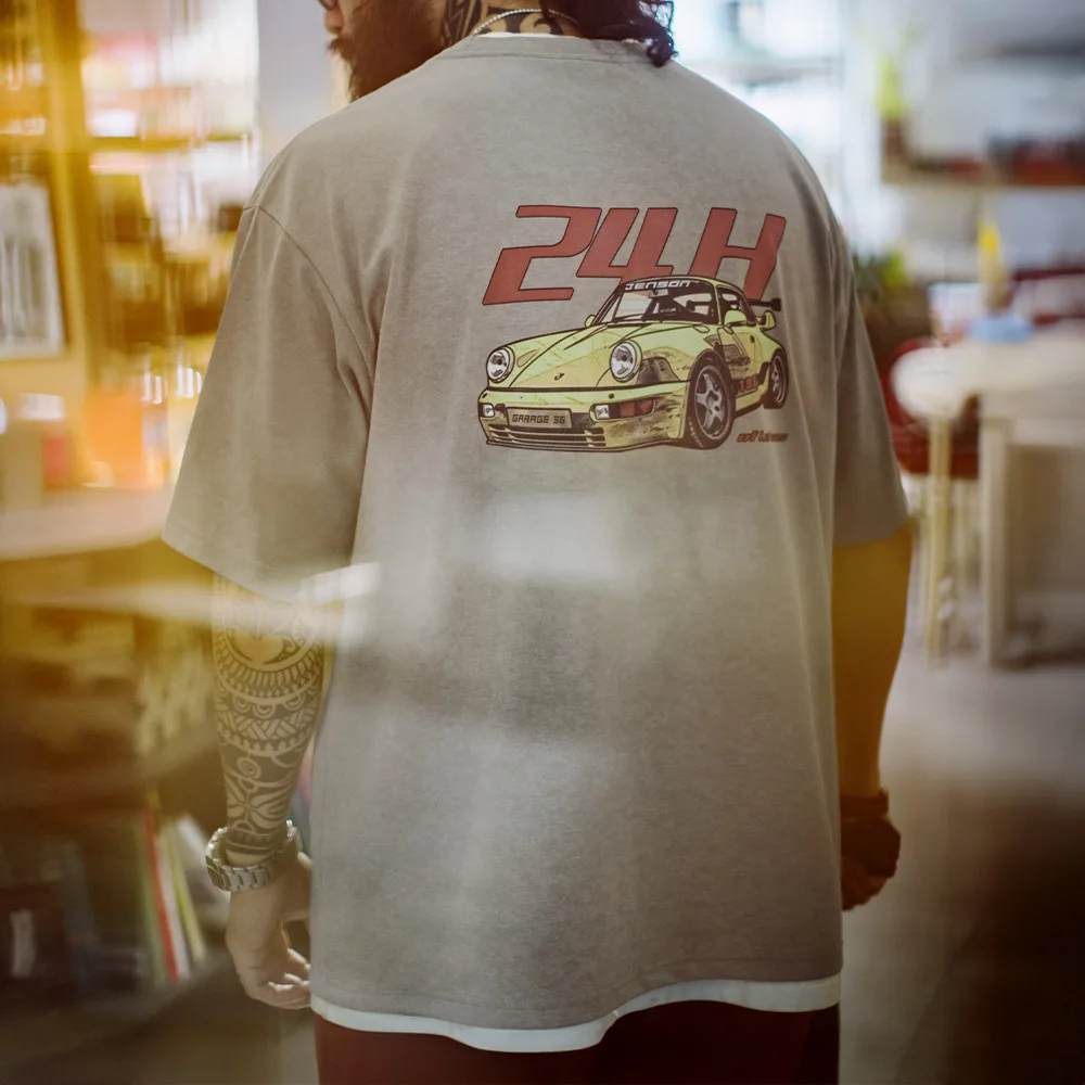 Maden Loose Fit ort Sve T-irt Men's Summer Faion Urban Sle Cotton Retro Waed Print Moto Ba aphic Tee
Maden Loose Fit ort Sve T-irt Men's Summer Faion Urban Sle Cotton Retro Waed Print Moto Ba aphic Tee