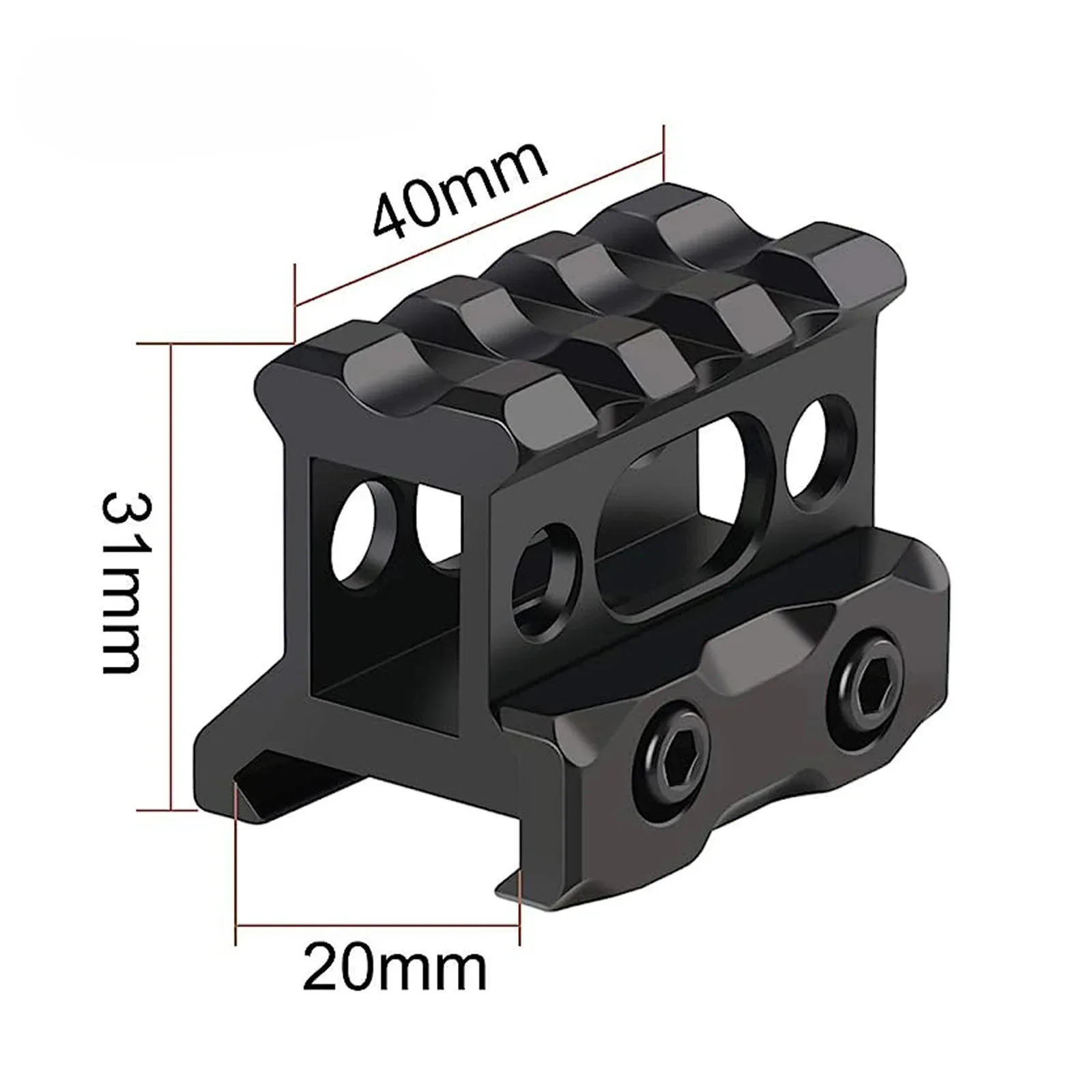 Aluminum Alloy 1" Tactical Scope Riser Mount for 20mm Picatinny Rail - Short Base Mount with Quick Release, Compatible with Scop
Aluminum Alloy 1" Tactical Scope Riser Mount for 20mm Picatinny Rail - Short Base Mount with Quick Release, Compatible with Scop