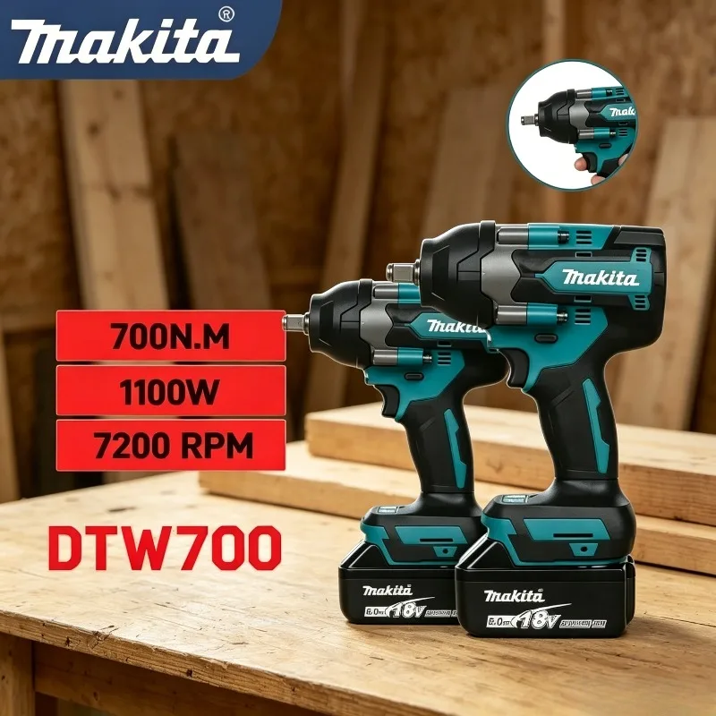 Makita 1/2 Inch 18V Battery Brushless DTW700 Cordless Electric Impact Wrench Compatible Power Tool for Automotive Repair
Makita 1/2 Inch 18V Battery Brushless DTW700 Cordless Electric Impact Wrench Compatible Power Tool for Automotive Repair