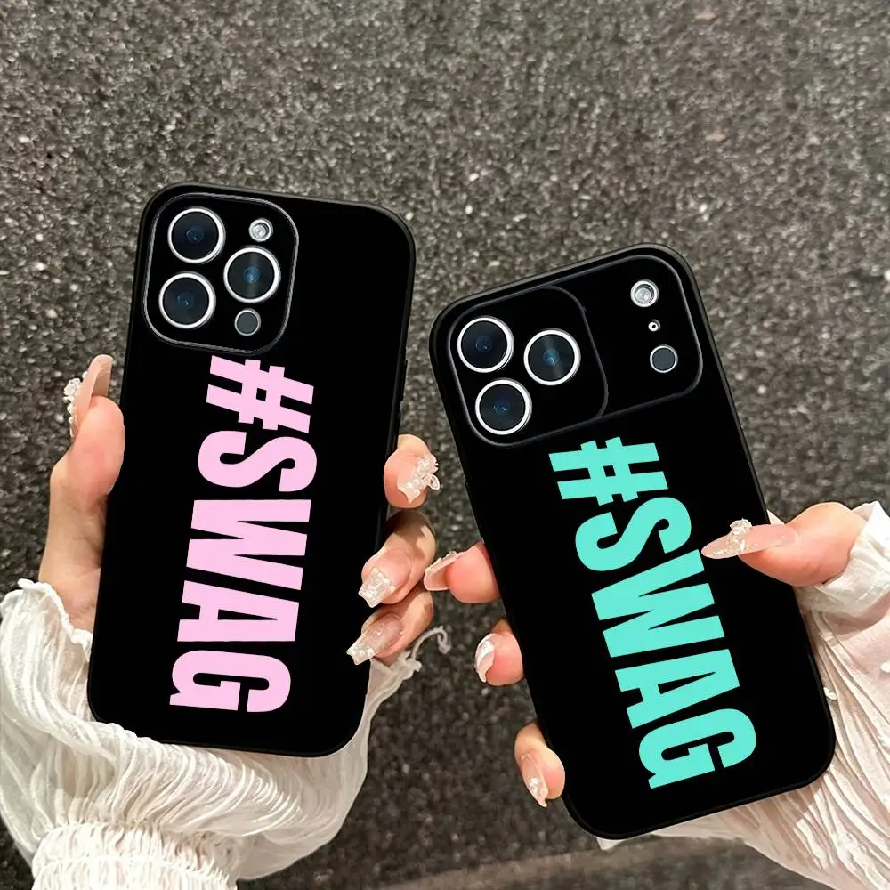 Creative SWAG Letters Phone Case For iPhone 17, 16,15,14,13,12,11 Plus,Pro Max, Others Soft Black Cover
Creative SWAG Letters Phone Case For iPhone 17, 16,15,14,13,12,11 Plus,Pro Max, Others Soft Black Cover