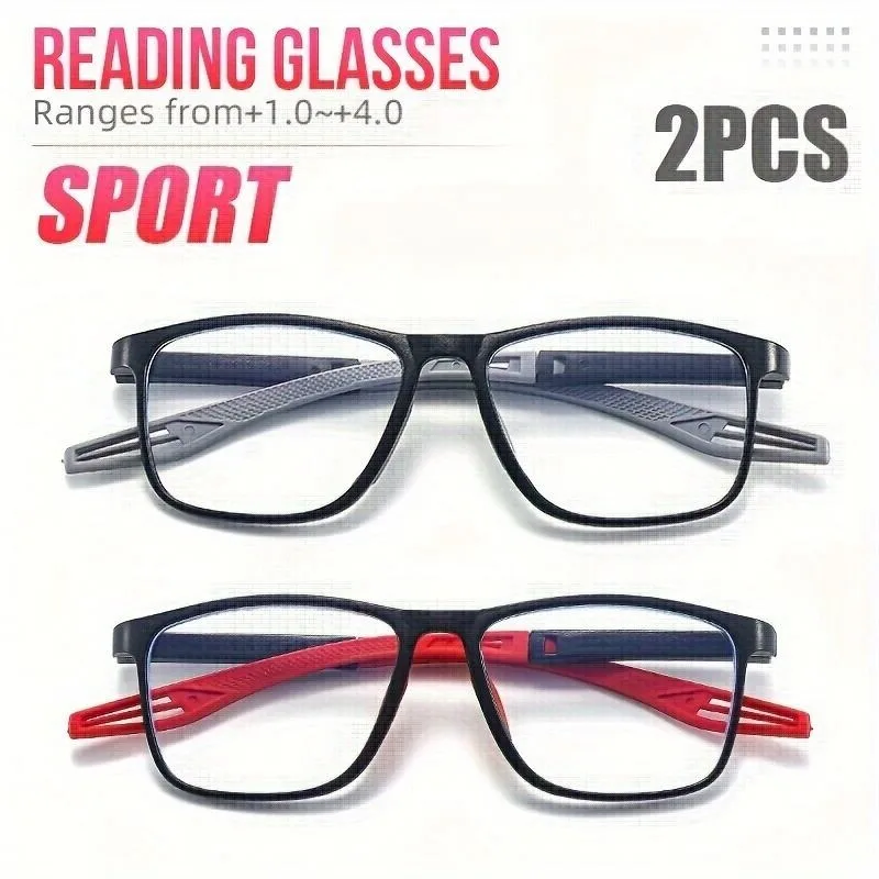 2pcs Unisex-Adult Reading Glasses Fashionable Lightweight Rectangle Frame High Definition Resin Lens Sports Reading Eyewear
2pcs Unisex-Adult Reading Glasses Fashionable Lightweight Rectangle Frame High Definition Resin Lens Sports Reading Eyewear