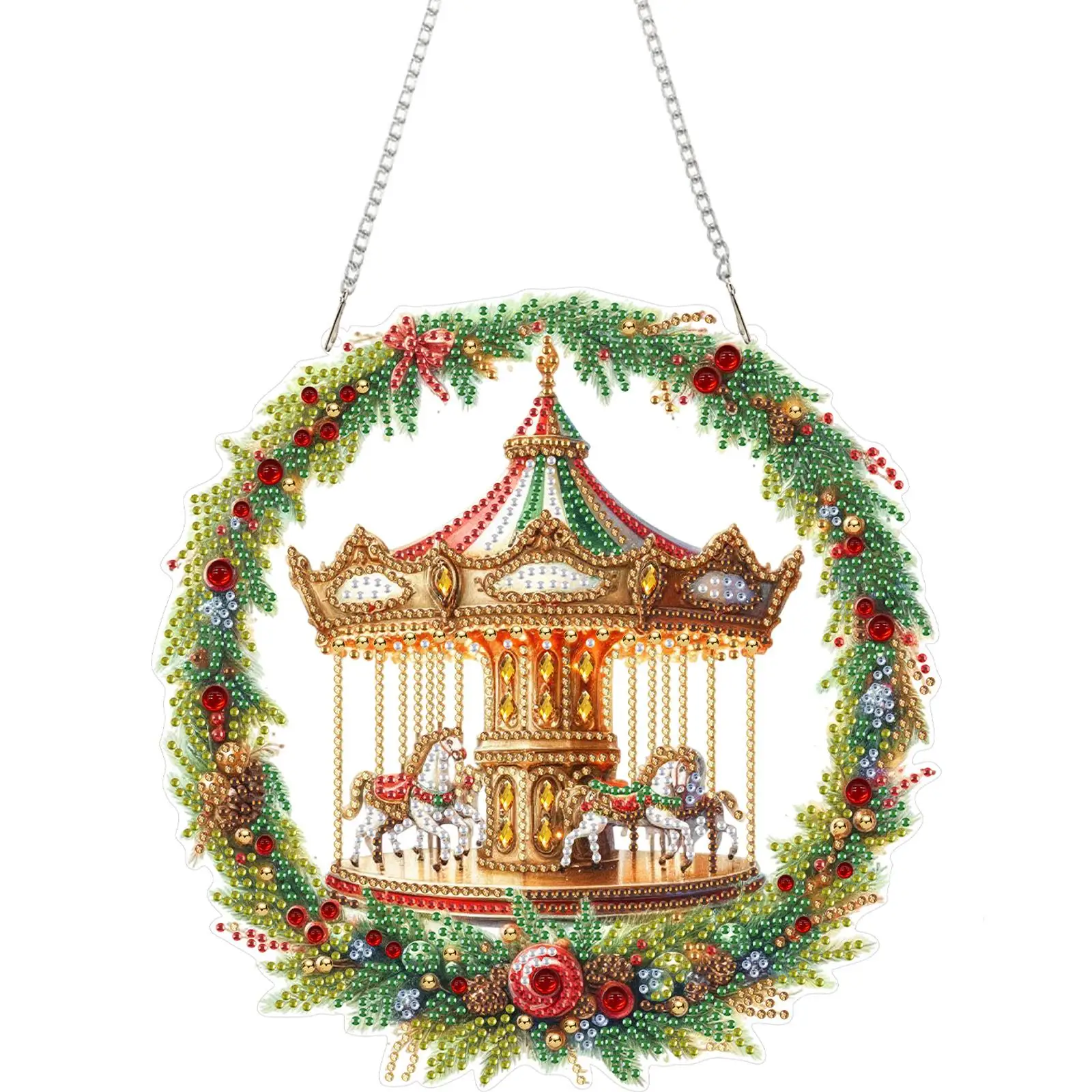 Carousel Wreath DIY 2D Flat Acrylic Special Shaped Diamond Painting Kits Pendant
Carousel Wreath DIY 2D Flat Acrylic Special Shaped Diamond Painting Kits Pendant