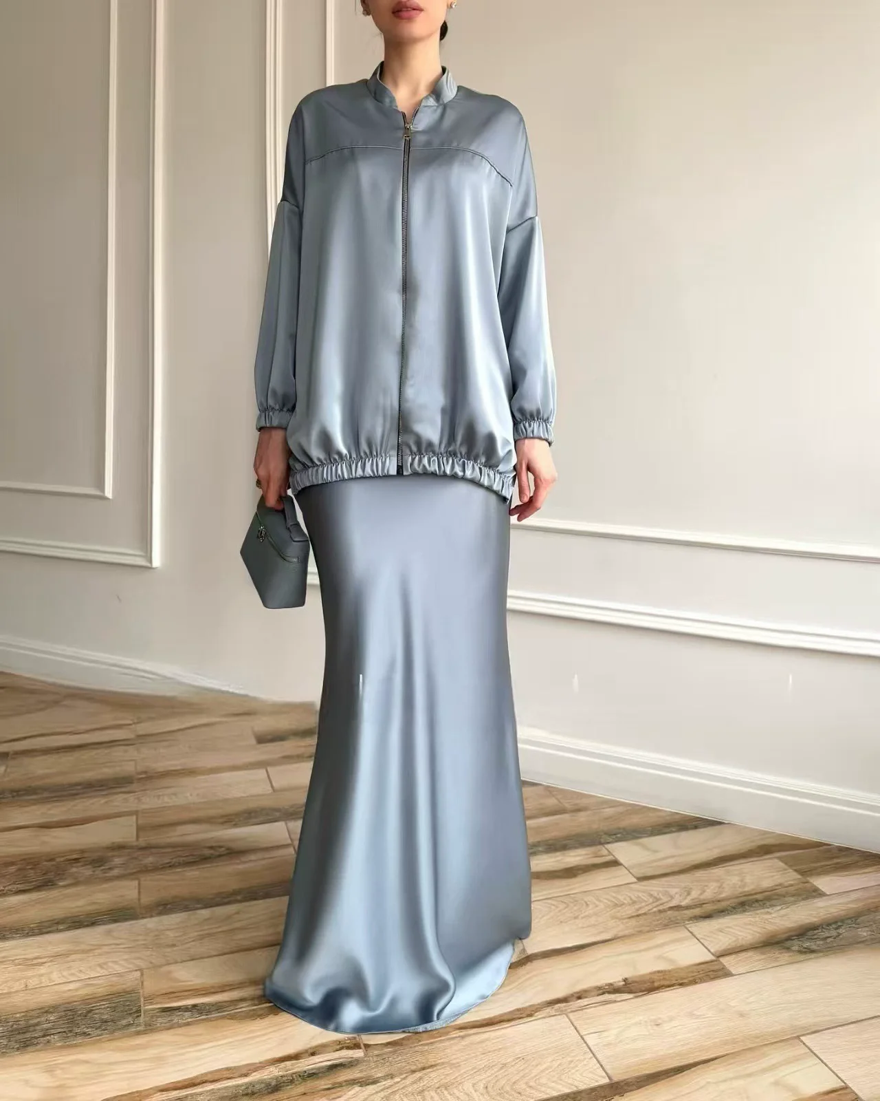 Women Eid Musulman Muslim Sets Solid Blouses Wide Leg Skirts Ramadan Morocco Two Pieces Set Dubai Kaftan Loose Modest Suit
Women Eid Musulman Muslim Sets Solid Blouses Wide Leg Skirts Ramadan Morocco Two Pieces Set Dubai Kaftan Loose Modest Suit