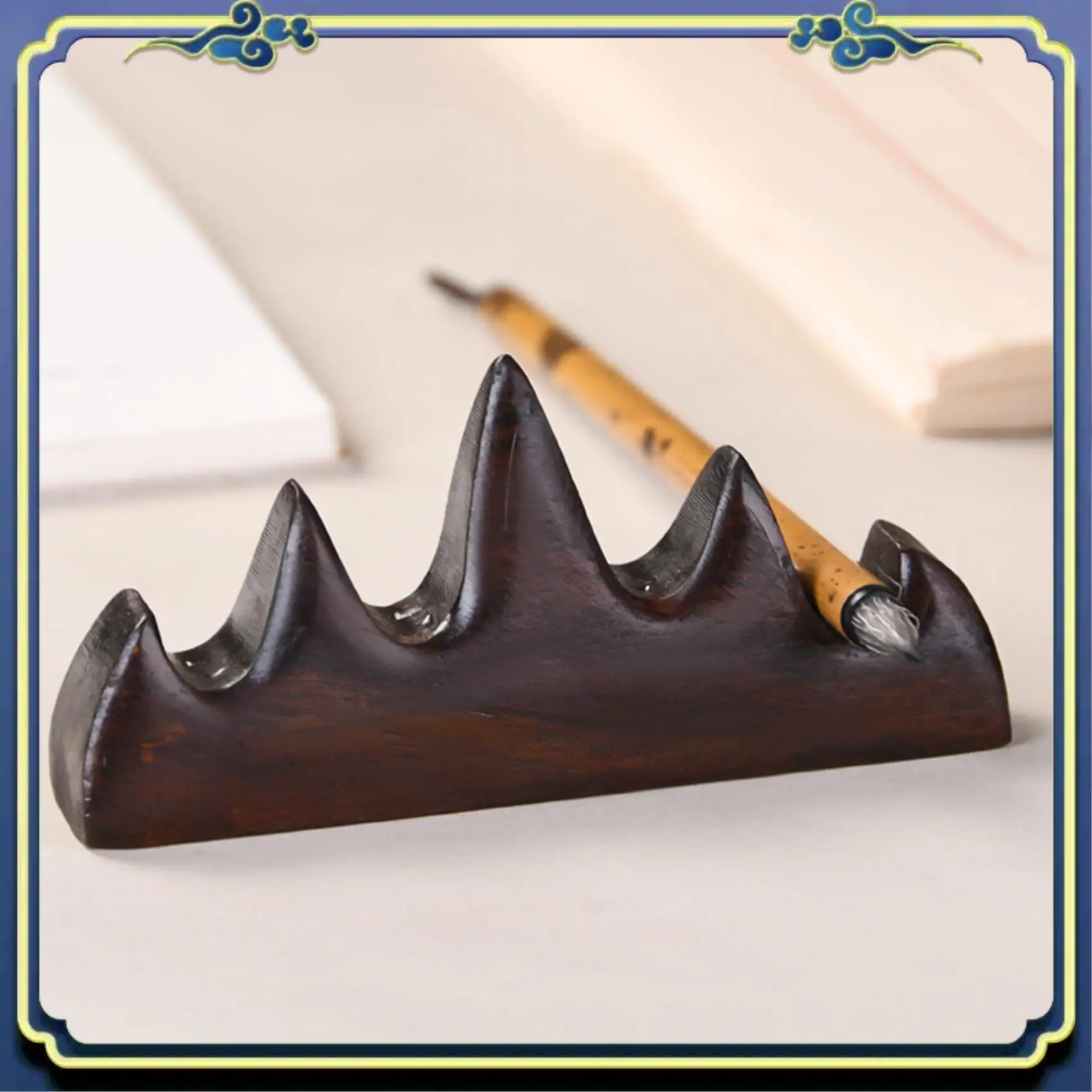 Portable Calligraphy Brush Holder Chinese Brush Holder Brush Rest Wood Five-Finger Mountain Shape Suitable For Beginners Practic
Portable Calligraphy Brush Holder Chinese Brush Holder Brush Rest Wood Five-Finger Mountain Shape Suitable For Beginners Practic