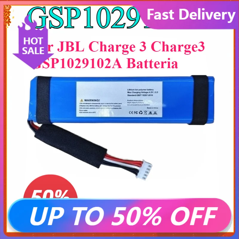 New High-quality 6000mah Battery for JBL Charge 3 Charge3 GSP1029102A Batteria
New High-quality 6000mah Battery for JBL Charge 3 Charge3 GSP1029102A Batteria