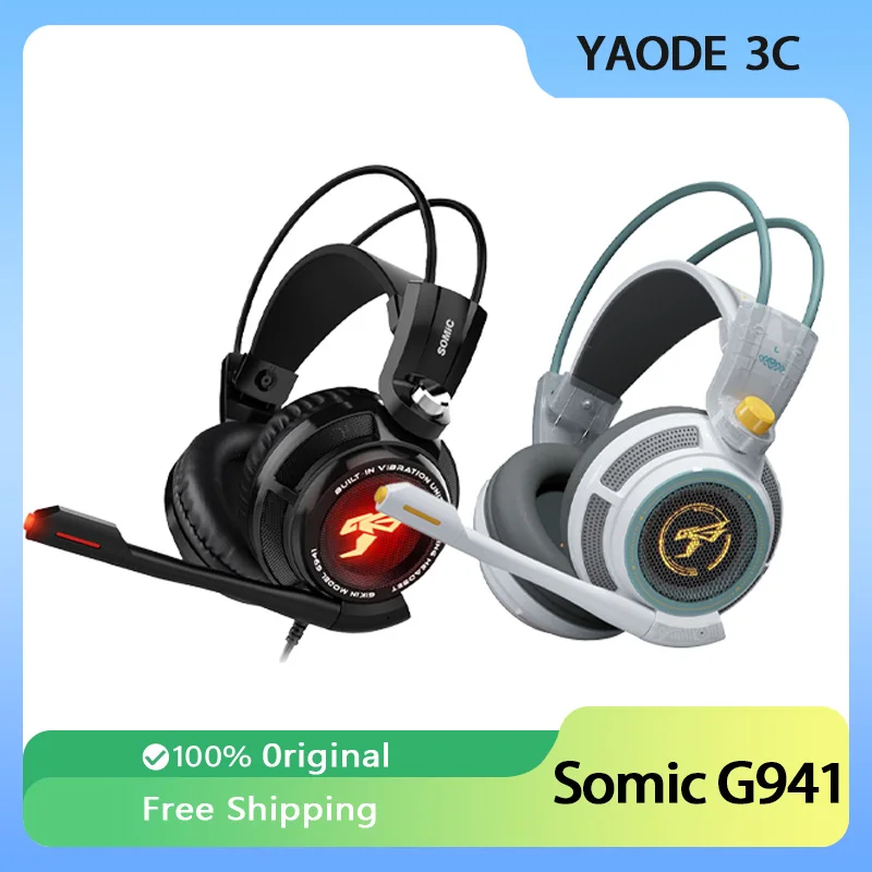 Somic G941 Gaming Headphones Wired with MicroPhone Noise Reduction HeadSets Low Delay 7.1 Stereo Sound HeadSet PC Accessory
Somic G941 Gaming Headphones Wired with MicroPhone Noise Reduction HeadSets Low Delay 7.1 Stereo Sound HeadSet PC Accessory