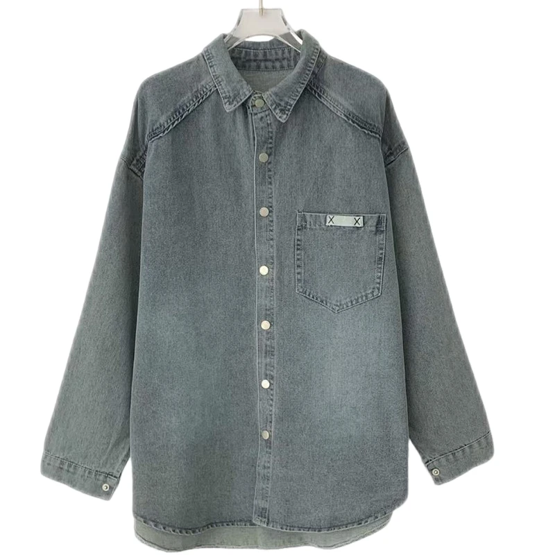 plus Size Women's Denim irt Jaet Loose Casual Oversized Cardigan Top Cotton Long Sve Button ket ort Length
plus Size Women's Denim irt Jaet Loose Casual Oversized Cardigan Top Cotton Long Sve Button ket ort Length