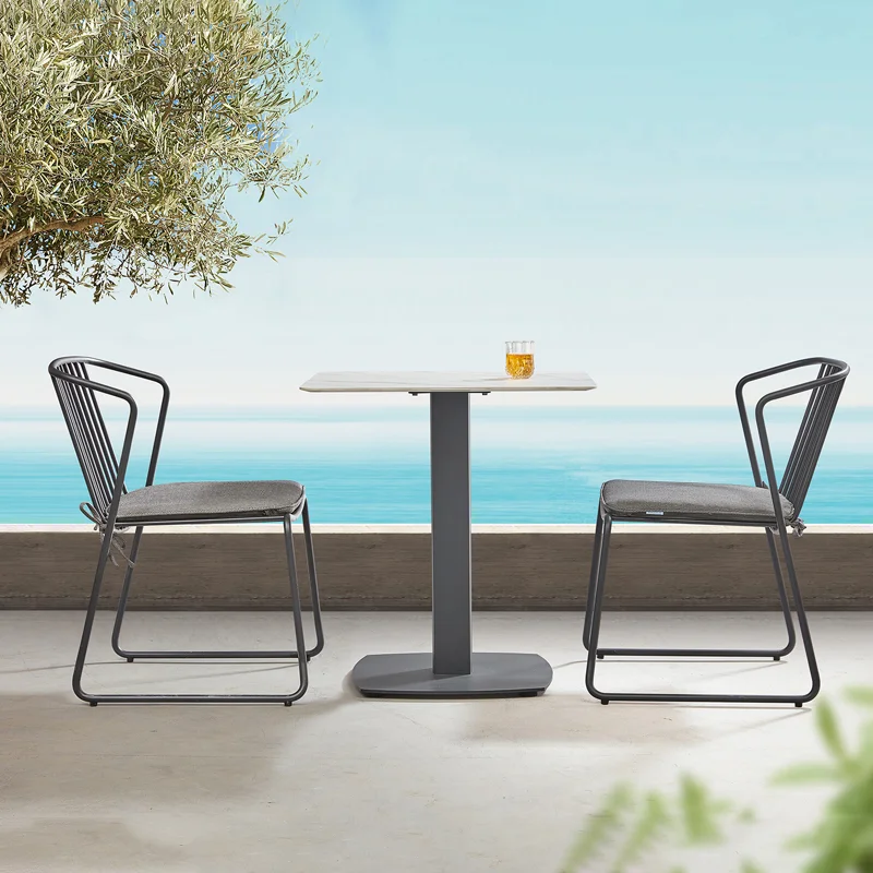 Customized outdoor rope woven backrest, balcony, sun protection, bright casual table and chair combination
Customized outdoor rope woven backrest, balcony, sun protection, bright casual table and chair combination