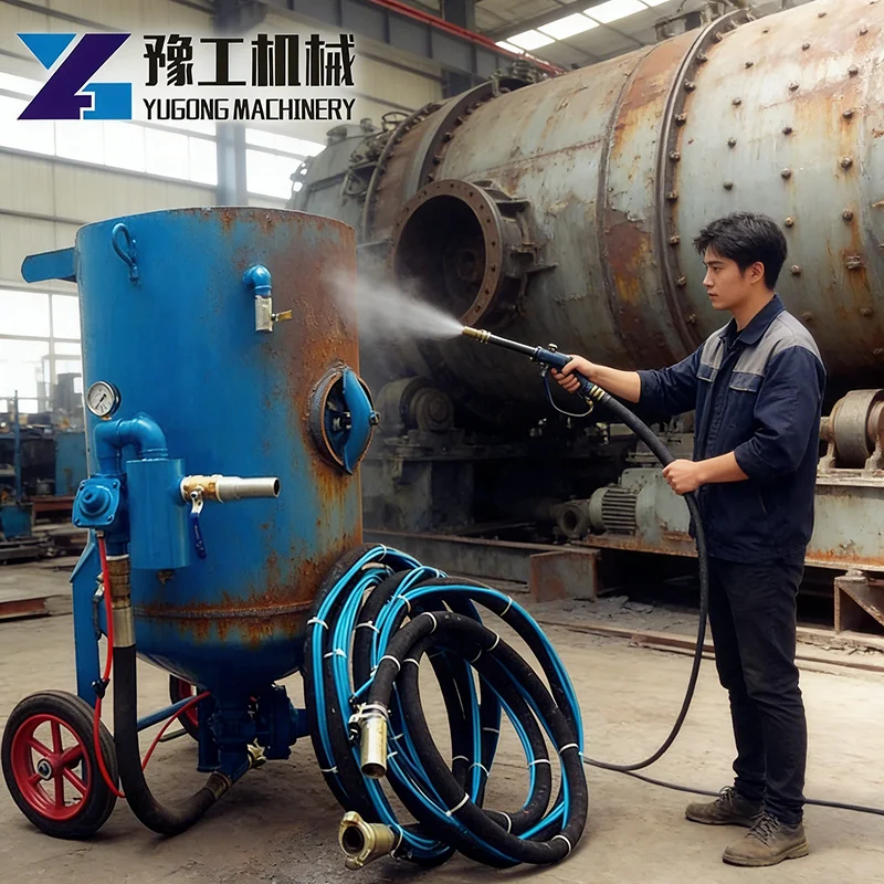 High-Pressure Dry Wet Mobile Sandblaster Pot Rust Removal Manual Sand Blasting Machine Dustless Polishing Pump for Burnishing
High-Pressure Dry Wet Mobile Sandblaster Pot Rust Removal Manual Sand Blasting Machine Dustless Polishing Pump for Burnishing