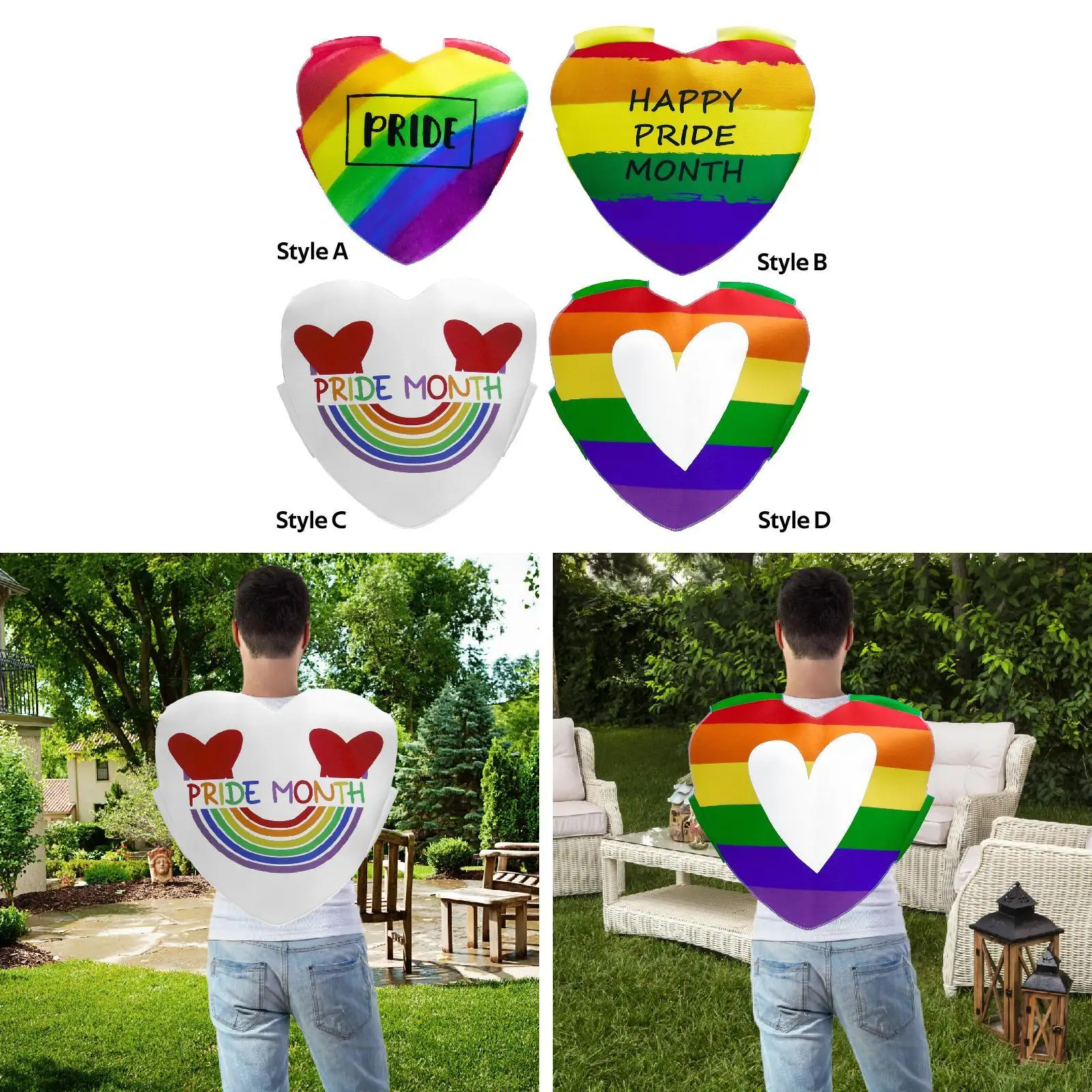 Rainbow Heart Costume Role Play Prop Reusable Gift Decorative Cosplay Outfit
Rainbow Heart Costume Role Play Prop Reusable Gift Decorative Cosplay Outfit