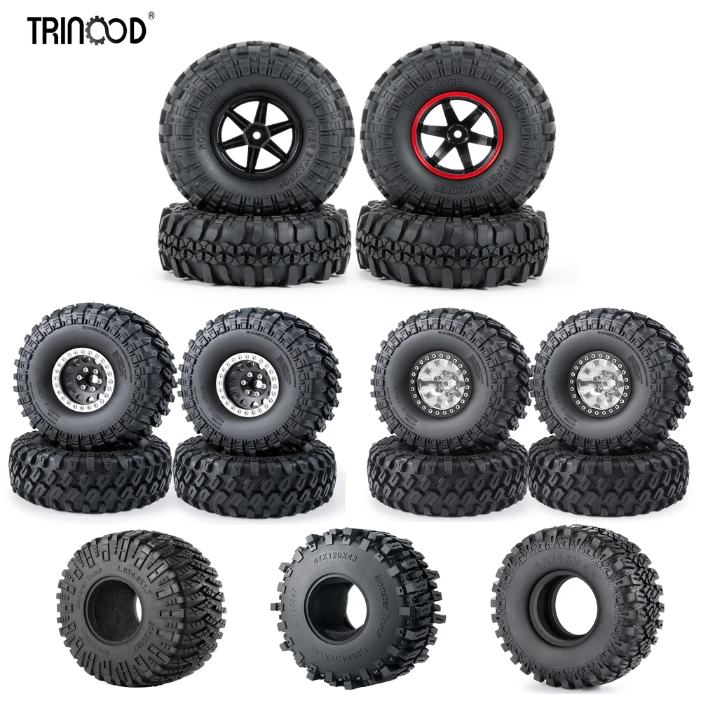 TRINOOD 4PCS 1.9" Wheel Tires Rubber Tyres for 1/10 RC Crawler Car Axial SCX10 CC01 D90 TRX-4 Upgrade Parts
TRINOOD 4PCS 1.9" Wheel Tires Rubber Tyres for 1/10 RC Crawler Car Axial SCX10 CC01 D90 TRX-4 Upgrade Parts