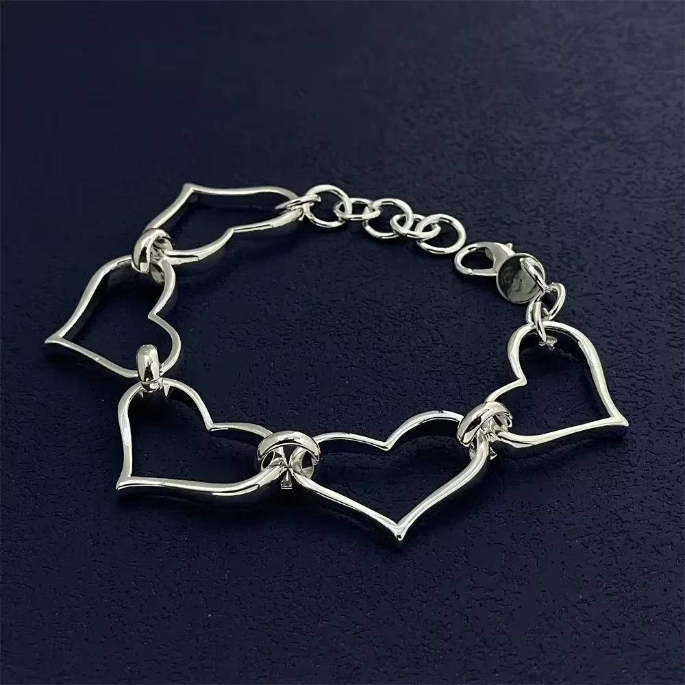 925 Sterling Silver Love Connected Love Bracelet, Ladies Couple Simple Luxury Banquet Wedding Birthday Jewelry Gift
925 Sterling Silver Love Connected Love Bracelet, Ladies Couple Simple Luxury Banquet Wedding Birthday Jewelry Gift
