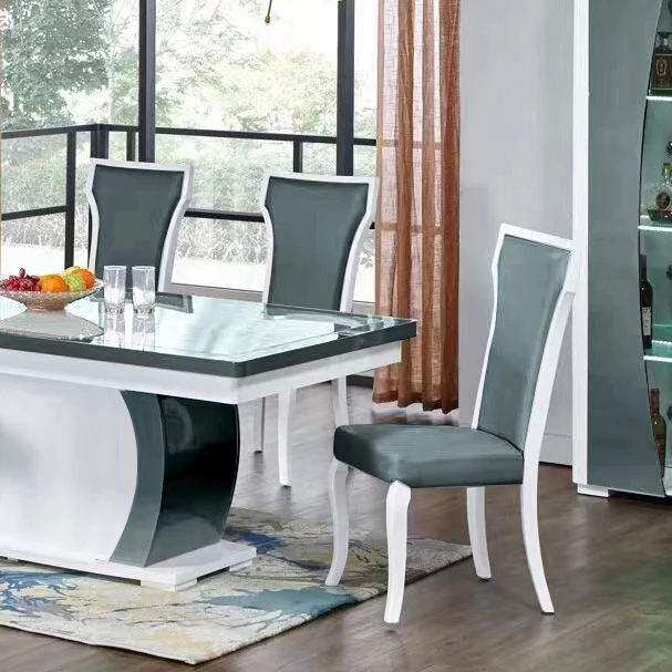 High-quality home furniture dining table and chair set 6-seat wooden dining room furniture modern luxury dining table and chair
High-quality home furniture dining table and chair set 6-seat wooden dining room furniture modern luxury dining table and chair