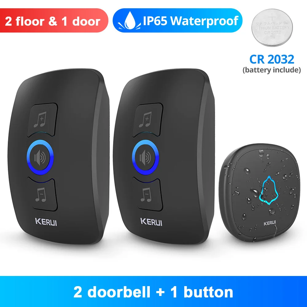 KERUI M525 Wireless Doorbell with Touch Button for Outdoor Waterproof Door Bell Chime Security Alarm Welcome House Melodies
KERUI M525 Wireless Doorbell with Touch Button for Outdoor Waterproof Door Bell Chime Security Alarm Welcome House Melodies