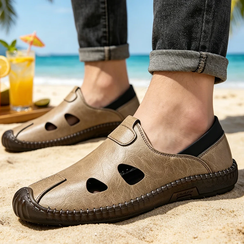 Men's Comfortable Soft-Soled Slip-On Sandals Breathable Hollow-Out Anti-Slip Wear-Resistant Business Casual Loafers-8222
Men's Comfortable Soft-Soled Slip-On Sandals Breathable Hollow-Out Anti-Slip Wear-Resistant Business Casual Loafers-8222