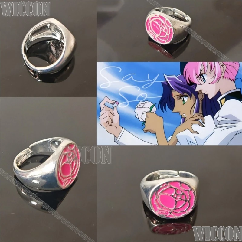 Pink Rose Ring Tenjou Utena Revolutionary Anime Utena Cosplay Prop Metal Ring Accessories Woman Gift Halloween Party Outfit Cos
Pink Rose Ring Tenjou Utena Revolutionary Anime Utena Cosplay Prop Metal Ring Accessories Woman Gift Halloween Party Outfit Cos
