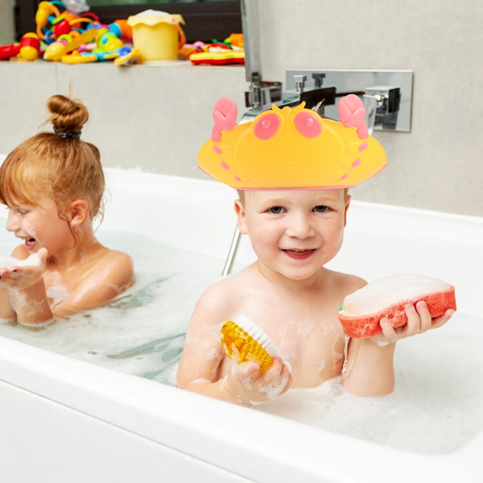 2Pcs Baby Shower Cap Cartoon Design Adjustable Fit Any Kid for Hair Washing and Shampooing Baby Things Shower Cap for Kids
2Pcs Baby Shower Cap Cartoon Design Adjustable Fit Any Kid for Hair Washing and Shampooing Baby Things Shower Cap for Kids