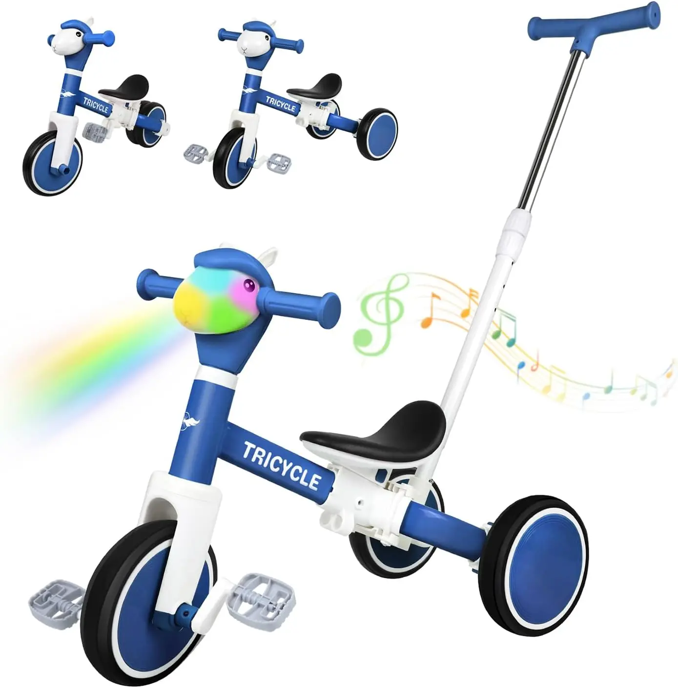 5-in-1 Adjustable Toddler Tricycle for 1-5 Year Olds, Balance Bike Push Toy with Handle, Blue Kids Birthday Gift
5-in-1 Adjustable Toddler Tricycle for 1-5 Year Olds, Balance Bike Push Toy with Handle, Blue Kids Birthday Gift