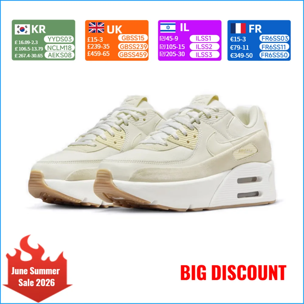 Nike Air Max 90 Women's Sneakers Air Max Cushioning Classic Retro Design Comfort Durable Casual Shoes FD4328-100
Nike Air Max 90 Women's Sneakers Air Max Cushioning Classic Retro Design Comfort Durable Casual Shoes FD4328-100