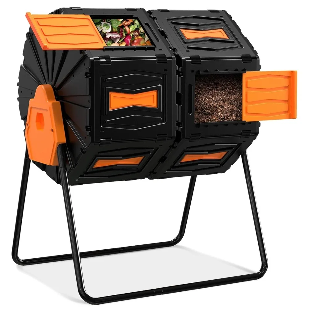 Compost Tumbler, Easy Assemble & Efficient Outdoor Compost Bin, 45 Gallon/170 Liter Large Dual Chamber Rotating, Customized
Compost Tumbler, Easy Assemble & Efficient Outdoor Compost Bin, 45 Gallon/170 Liter Large Dual Chamber Rotating, Customized