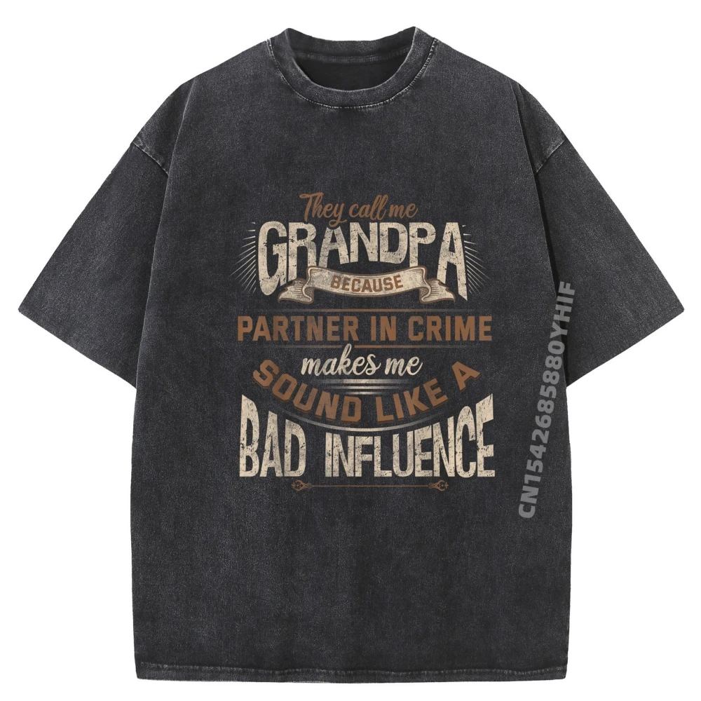 Funny Grandpa Partner in Crime Phrase Granddad Humor T Shirt Men 100% Cotton Washed T Shirt Mens Graphic Fashion Tops
Funny Grandpa Partner in Crime Phrase Granddad Humor T Shirt Men 100% Cotton Washed T Shirt Mens Graphic Fashion Tops