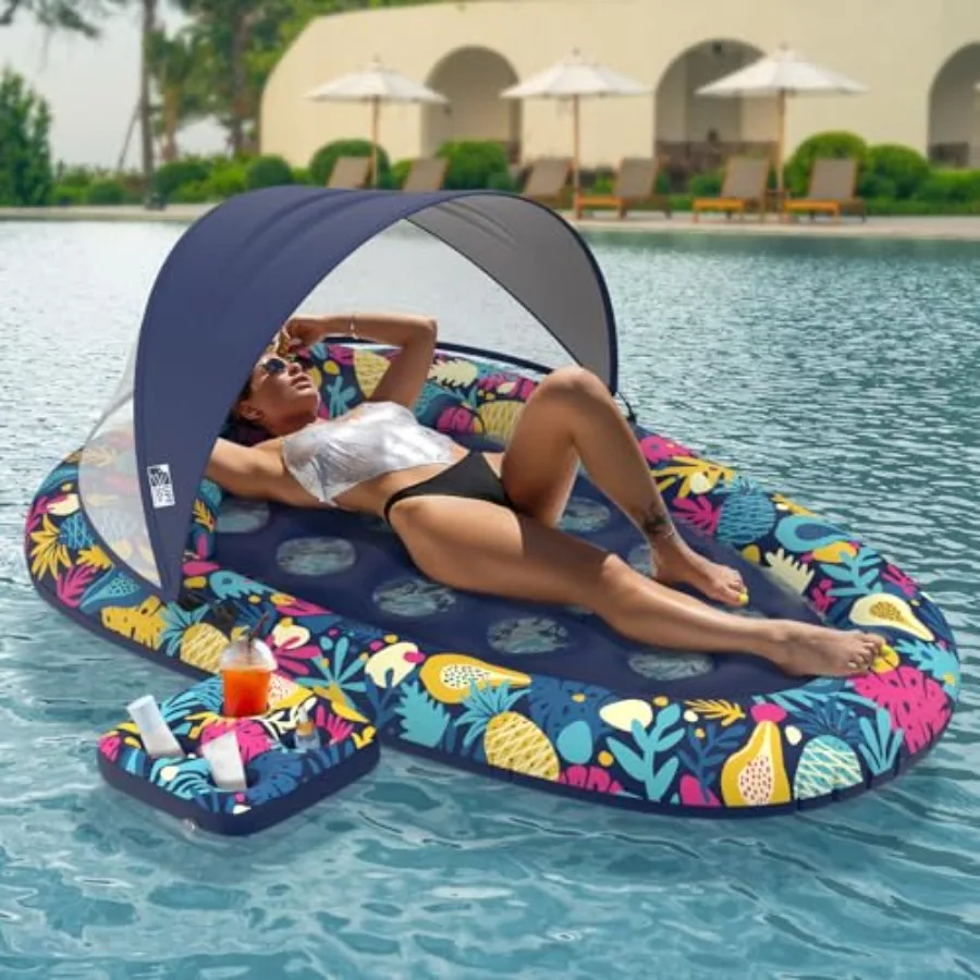 3-in-1 Pool Floats with Canopy Cup Holder Tanning Pool Large 73" x 48" Float Adult Heavy Duty Inflatable Lounger Raft Floating
3-in-1 Pool Floats with Canopy Cup Holder Tanning Pool Large 73" x 48" Float Adult Heavy Duty Inflatable Lounger Raft Floating