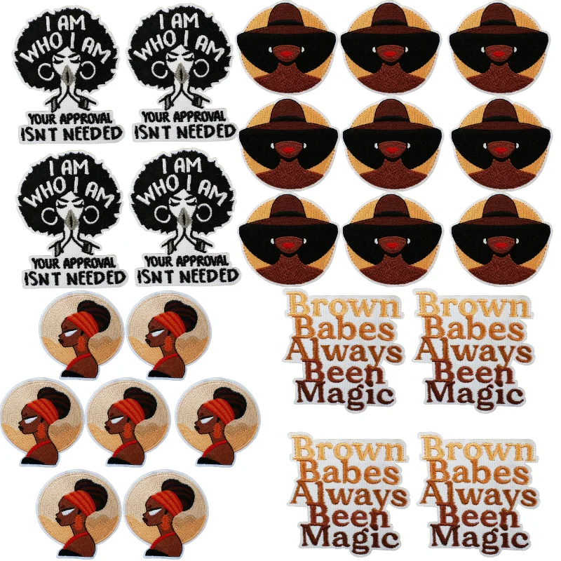 1/5PCS Cartoon Black Embroidery Cloth Crown Queen Patch Sticker Black Girl Label Magic Boy Ironing DIY Apparel Sewing Supplies
1/5PCS Cartoon Black Embroidery Cloth Crown Queen Patch Sticker Black Girl Label Magic Boy Ironing DIY Apparel Sewing Supplies