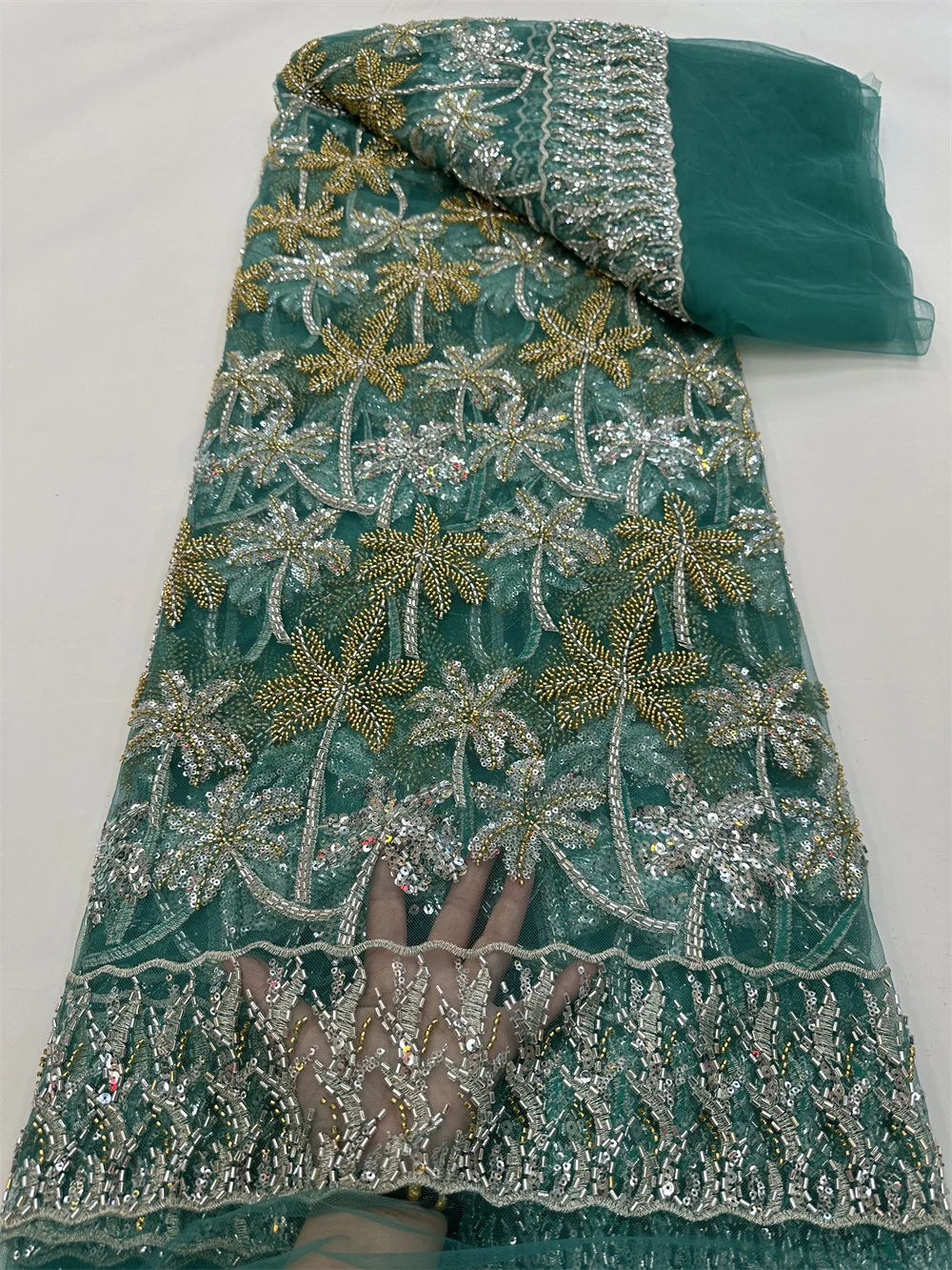 Exquisite African Handmade Heavy Beaded Mesh Lace Fabric French Embroidery Sequins Net Handcut Lace Fabric For Wedding QF0746
Exquisite African Handmade Heavy Beaded Mesh Lace Fabric French Embroidery Sequins Net Handcut Lace Fabric For Wedding QF0746