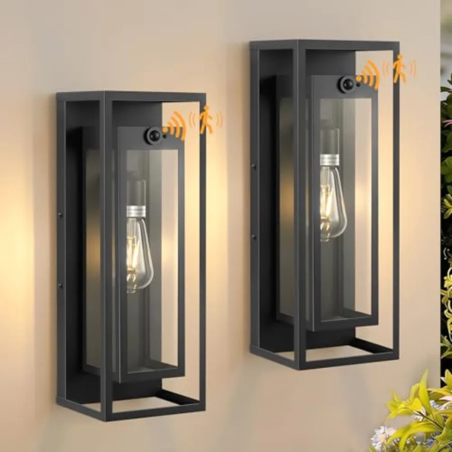 18" Motion Sensor Outdoor Front Porch Light, 2Pack Black Exterior Light Fixture Dusk to Dawn Outside Light for House Exterior L
18" Motion Sensor Outdoor Front Porch Light, 2Pack Black Exterior Light Fixture Dusk to Dawn Outside Light for House Exterior L