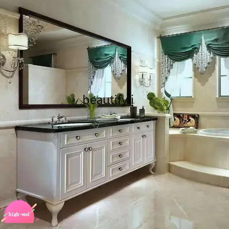 y merican-Style Bathroom Cabinet Combination Oak Floor Wash Wash Basin Pool European-Style Double Basin Solid Wood Washstand
y merican-Style Bathroom Cabinet Combination Oak Floor Wash Wash Basin Pool European-Style Double Basin Solid Wood Washstand