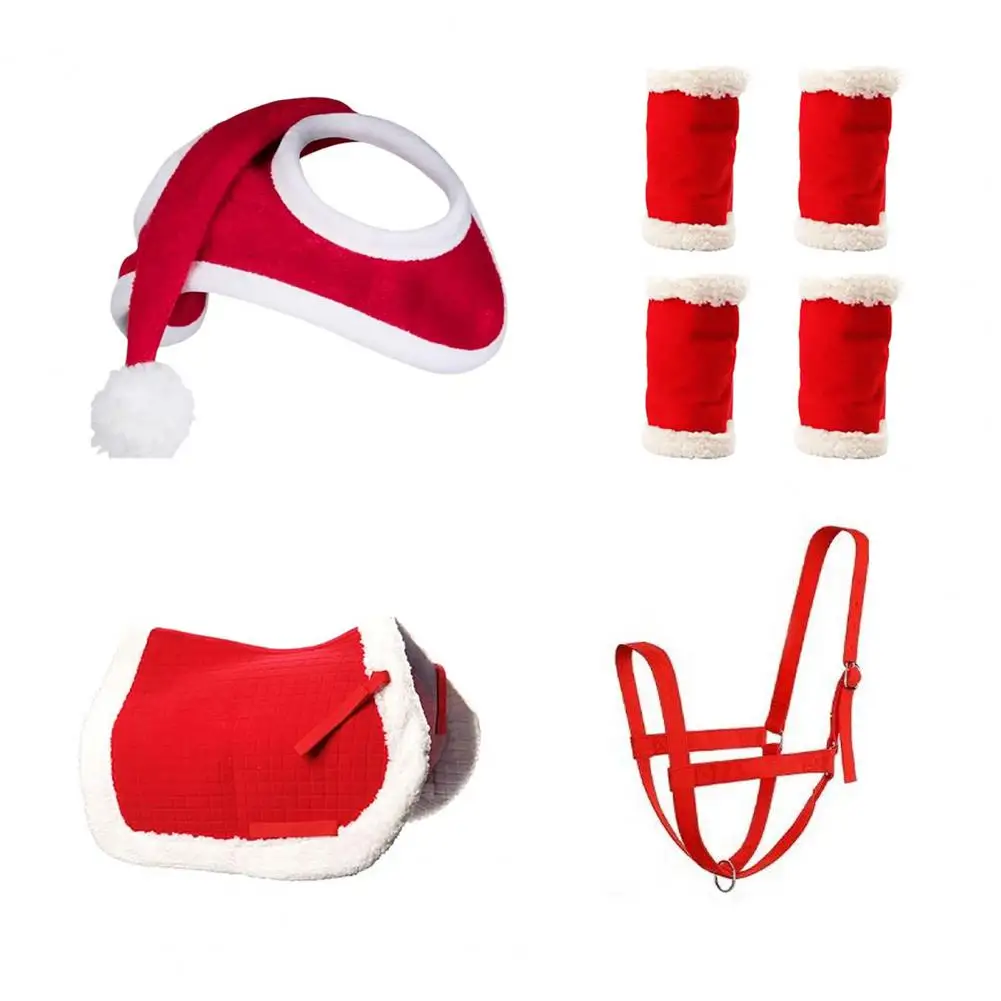 1/4/7Pcs Horse Christmas Costumes Red Santa Hat Horse Saddle Pad Leg Wraps Decoration Accessories Xmas Winter Holiday Party Supp
1/4/7Pcs Horse Christmas Costumes Red Santa Hat Horse Saddle Pad Leg Wraps Decoration Accessories Xmas Winter Holiday Party Supp