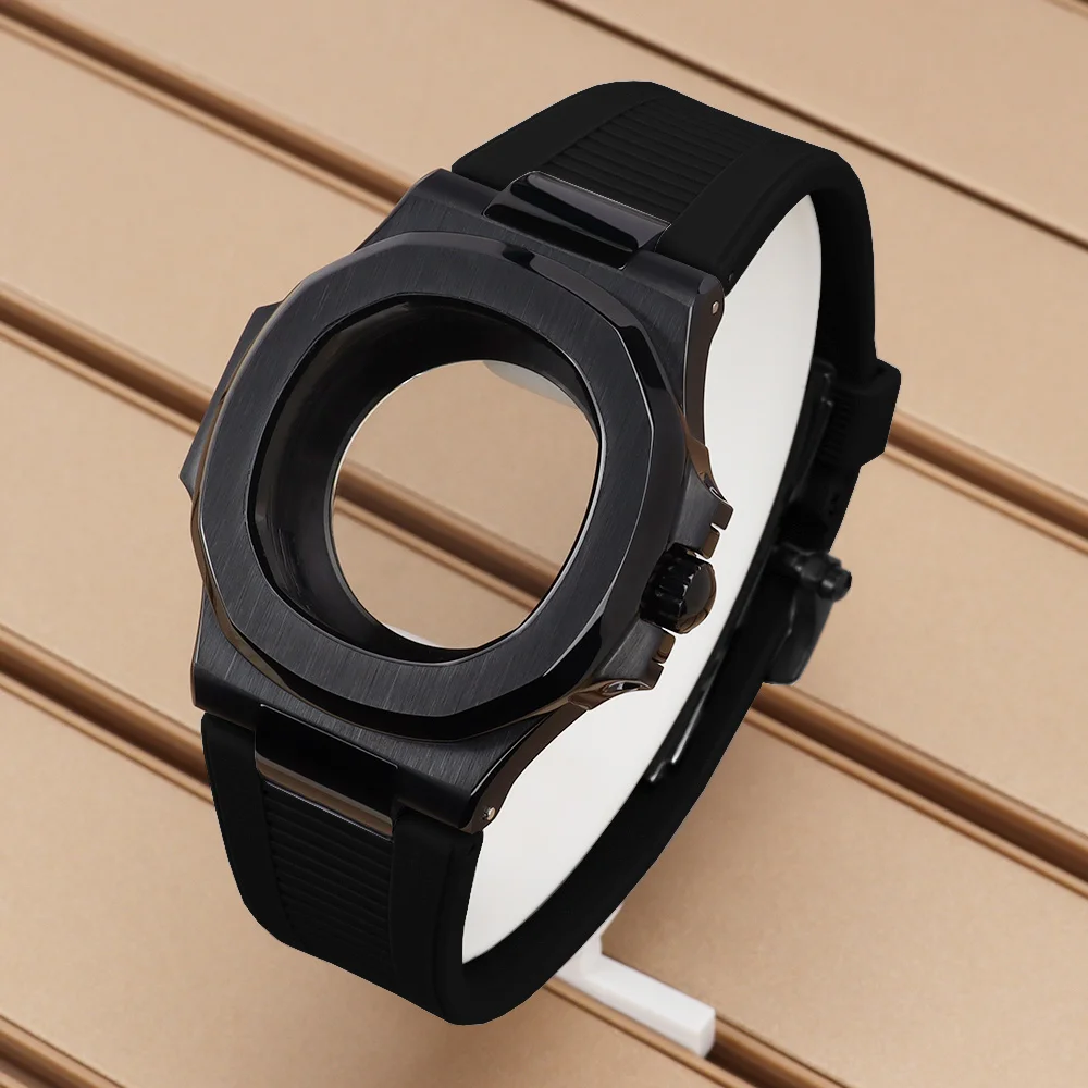 40mm stainless steel NH38 Watch Case Black Rubber Strap kit set parts For Mod Nautilus 30.5mm Dial NH35 NH36 NH38 NH72 Movement
40mm stainless steel NH38 Watch Case Black Rubber Strap kit set parts For Mod Nautilus 30.5mm Dial NH35 NH36 NH38 NH72 Movement