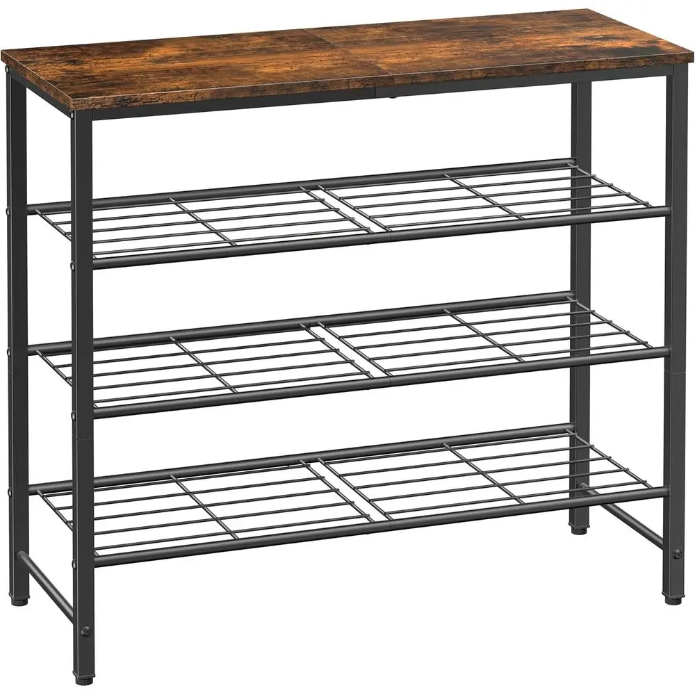 Shoe Rack or Closet, Rustic Brown Shoe Organizer with Leveling Feet, Sturdy & Rust-Proof Shoe Storage for Entryway, Bedroom, Liv
Shoe Rack or Closet, Rustic Brown Shoe Organizer with Leveling Feet, Sturdy & Rust-Proof Shoe Storage for Entryway, Bedroom, Liv