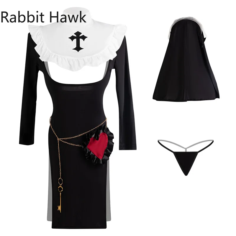 Sexy nun suit hollow dress sexy woman cosplay costume uniform Halloween cosplay costumes dark uniform 18+ outfits maid set
Sexy nun suit hollow dress sexy woman cosplay costume uniform Halloween cosplay costumes dark uniform 18+ outfits maid set