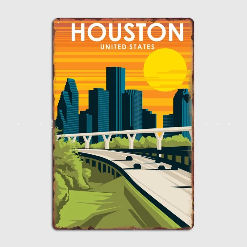 Tourist Attraction Houston Texas Travel Art Poster Wall Art Metal Painting Vintage Garden Tin Sign Home Decor Room Decoration
Tourist Attraction Houston Texas Travel Art Poster Wall Art Metal Painting Vintage Garden Tin Sign Home Decor Room Decoration