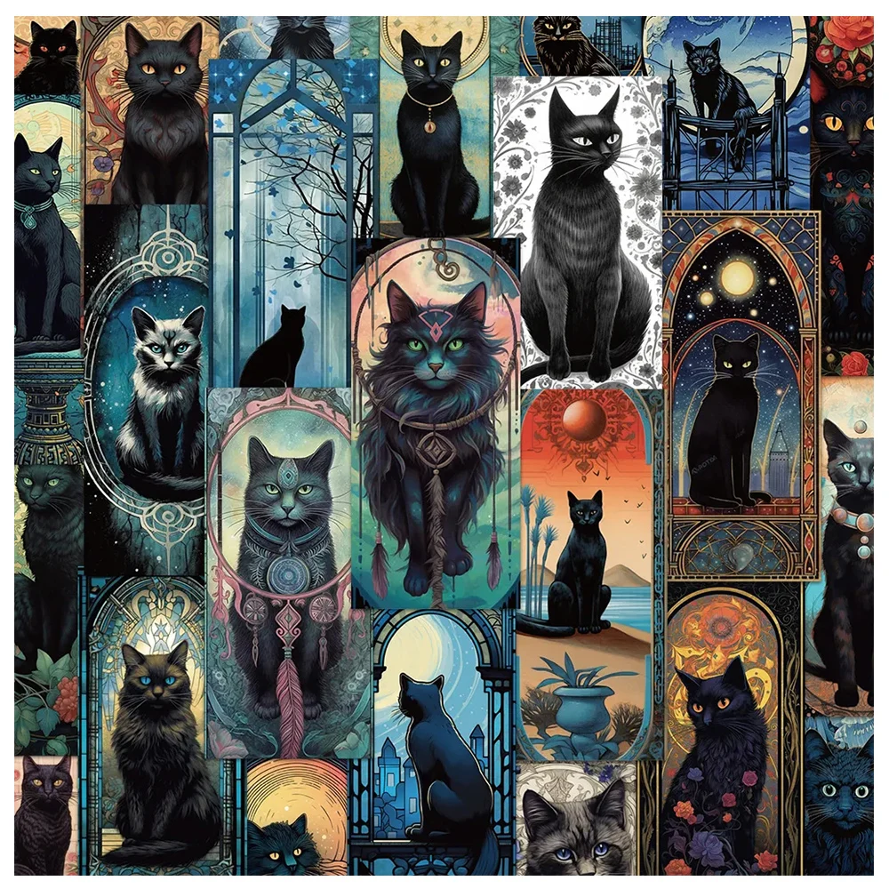10/30/60PCS Vintage Black Cat Card Graffiti Stickers Cartoon Creative Gothic Decals DIY Laptop Phone Luggage Sticker Decoration
10/30/60PCS Vintage Black Cat Card Graffiti Stickers Cartoon Creative Gothic Decals DIY Laptop Phone Luggage Sticker Decoration