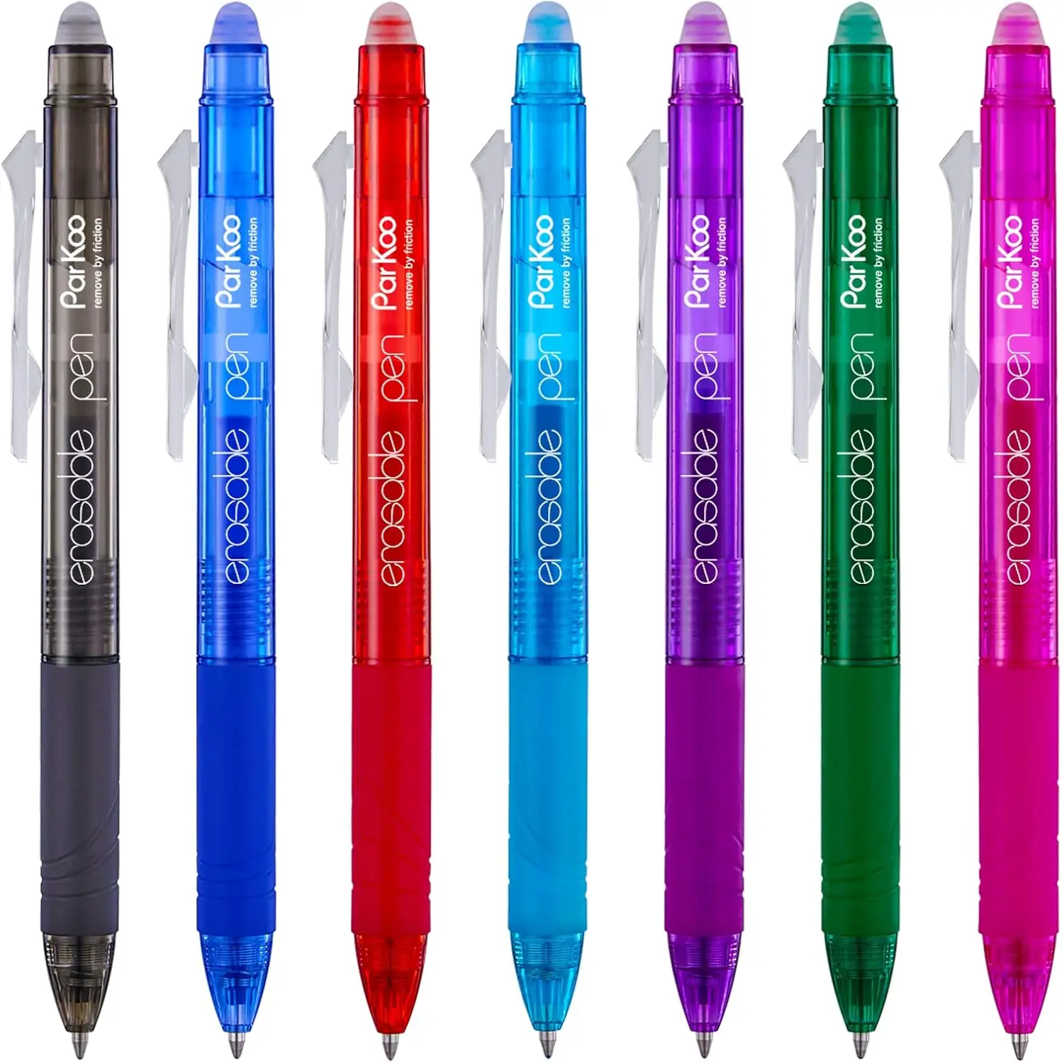 Retractable Erasable Gel Pens, Fine Point, Assorted Colors, 7-Pack for Planners & Puzzles
Retractable Erasable Gel Pens, Fine Point, Assorted Colors, 7-Pack for Planners & Puzzles