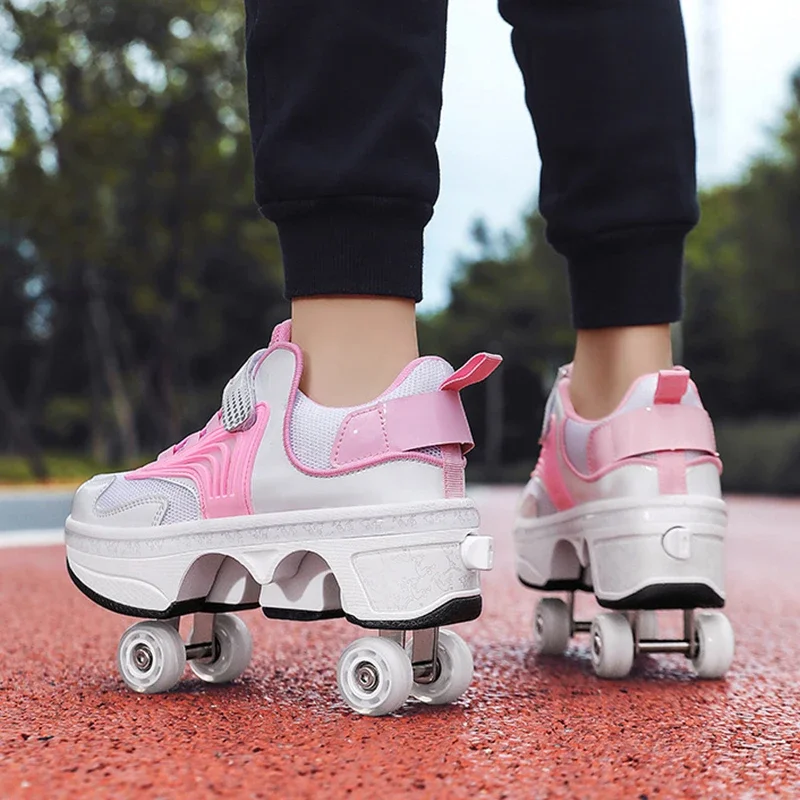 Deform Roller Skate Shoes Professional Double Row 4-Wheel Skates Youth Men Women Parkour Runaway Sneakers With 4 Wheels Shoes
Deform Roller Skate Shoes Professional Double Row 4-Wheel Skates Youth Men Women Parkour Runaway Sneakers With 4 Wheels Shoes