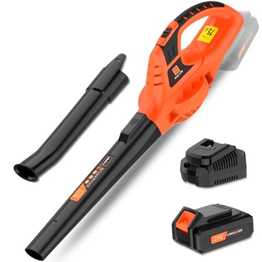 21V Leaf Blower Cordless Handheld Electric Lightweight Blower with 4.0Ah Rechargeable Battery and Fast Charger Adjustable Speed
21V Leaf Blower Cordless Handheld Electric Lightweight Blower with 4.0Ah Rechargeable Battery and Fast Charger Adjustable Speed