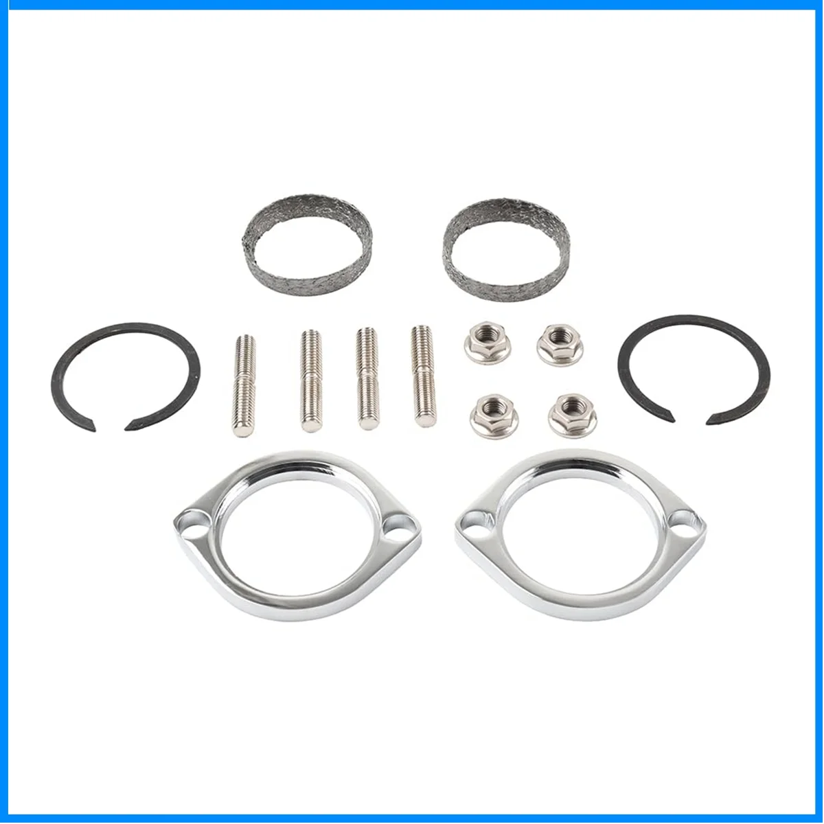 Exhaust Flange Install Kit Flanges Gaskets C-Clips Nuts Washers for Harley Softail Sportster Dyna Touring Big Twin 1984-2018
Exhaust Flange Install Kit Flanges Gaskets C-Clips Nuts Washers for Harley Softail Sportster Dyna Touring Big Twin 1984-2018