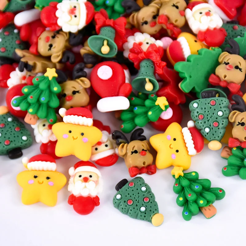 20pcs Random Mix Christmas Resin Accessories Cartoon Santa Claus Reindeer Bells Star Gloves Tree DIY Handmade Decor Accessories
20pcs Random Mix Christmas Resin Accessories Cartoon Santa Claus Reindeer Bells Star Gloves Tree DIY Handmade Decor Accessories
